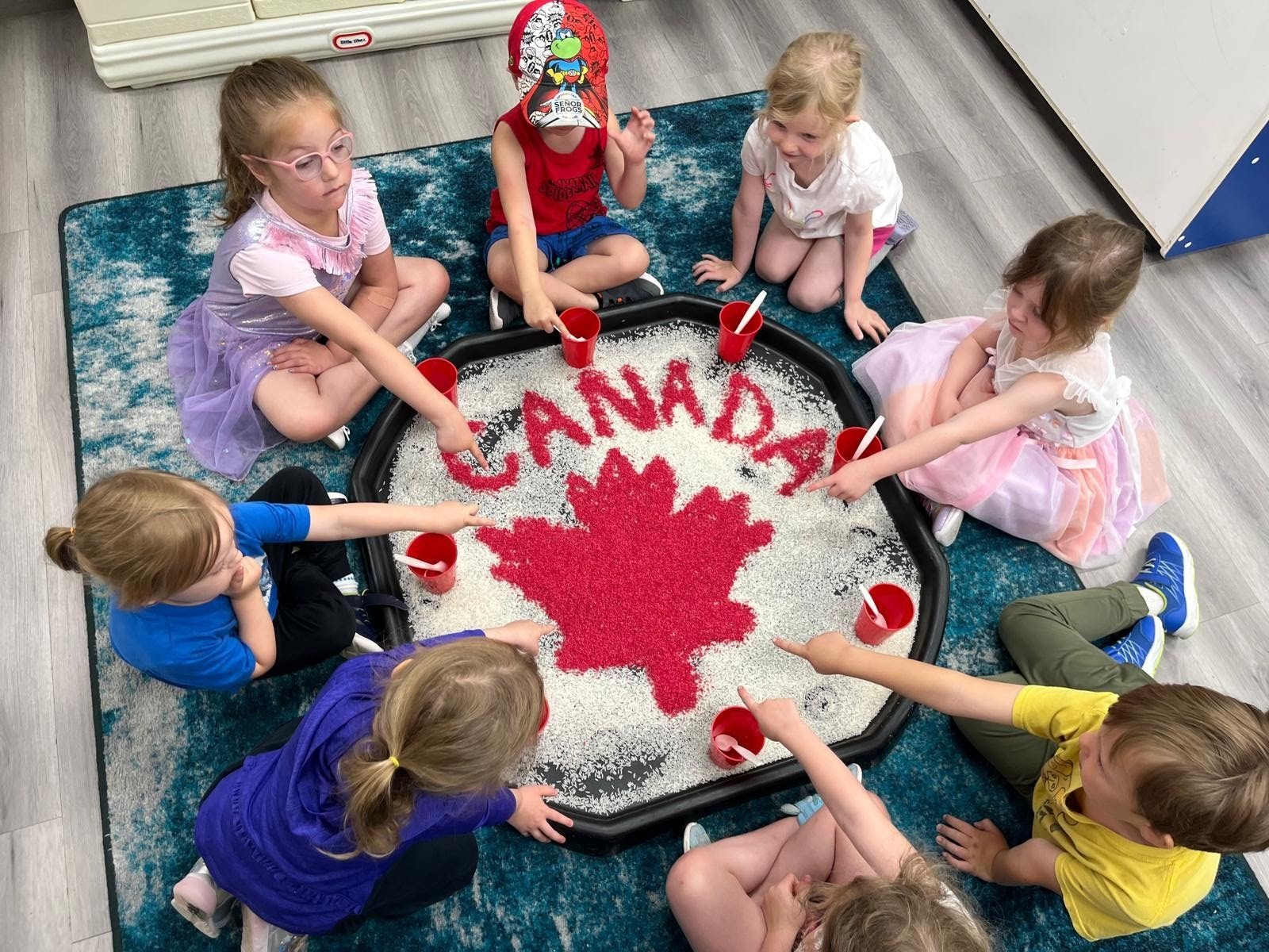 Canada Day sensory play